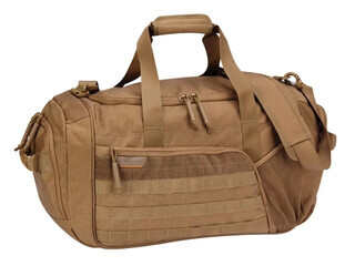 Propper nylon duffel bag with coyote tan finish.